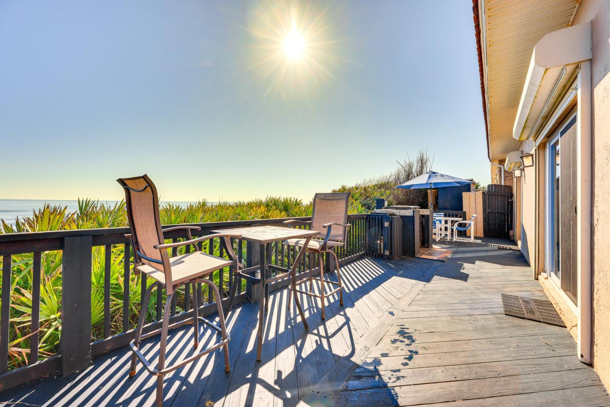 Oceanfront Oasis In Flagler Beach With Deck And Views! Extérieur photo